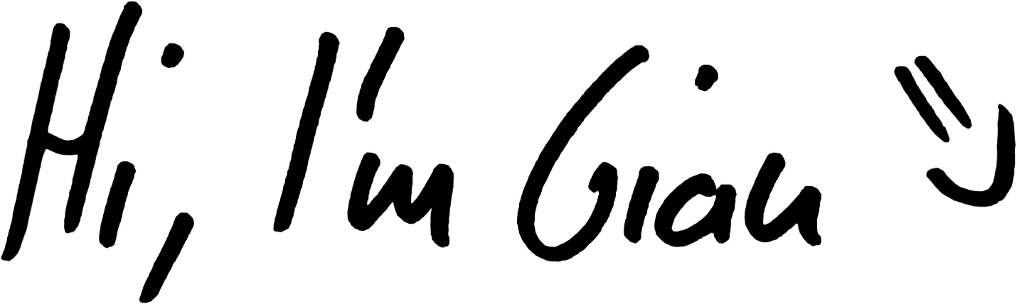 image of handwriting saying: hi I'am Gian